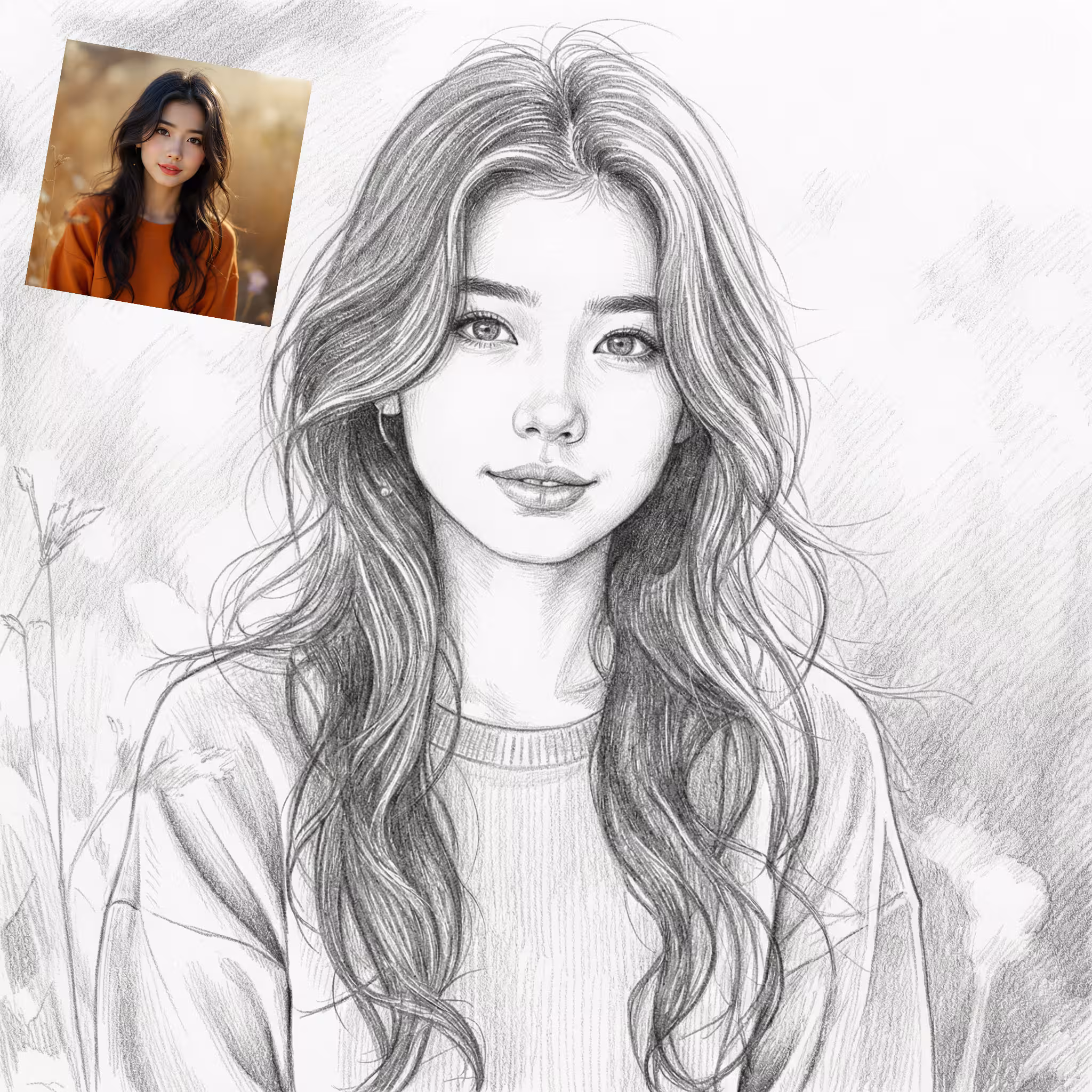 Photo to sketch example